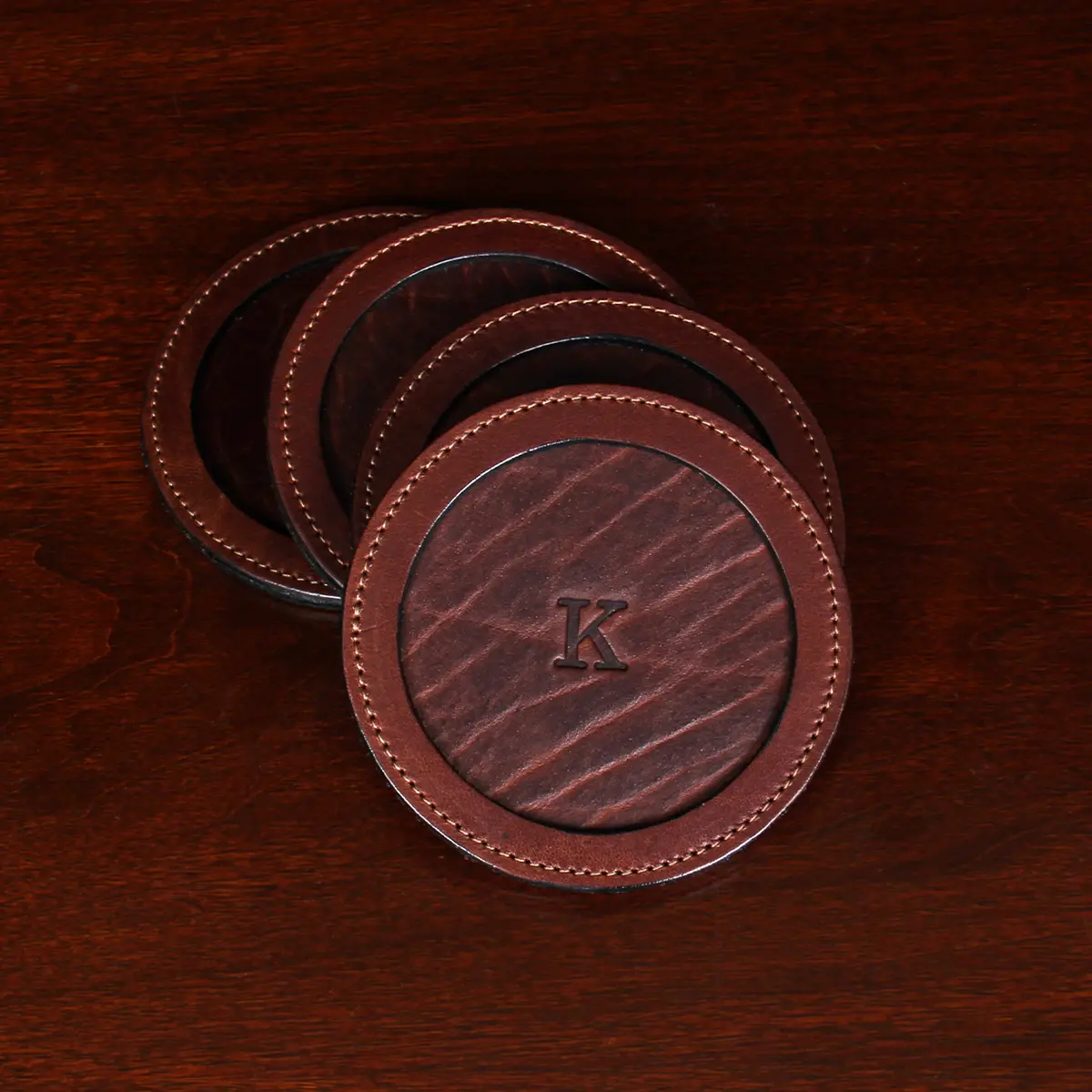 Colonel Littleton Leather Coasters - Thumbnail 2