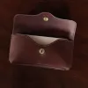 No. 48 vintage brown leather phone holster - showing open view with phone
