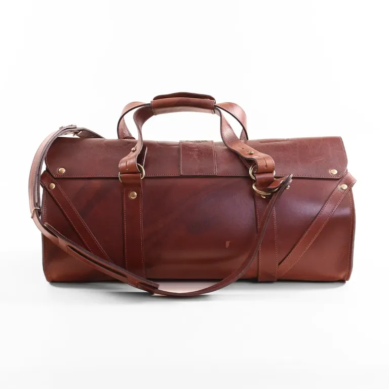 No. 1 Branded Leather Grip bag in Colonel's Private Stock - back view