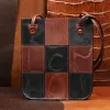 Leather Steeplechase tote - colonel's private stock - front view