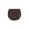 Rugged Leather Pouch in Colonel's Private Stock - front view