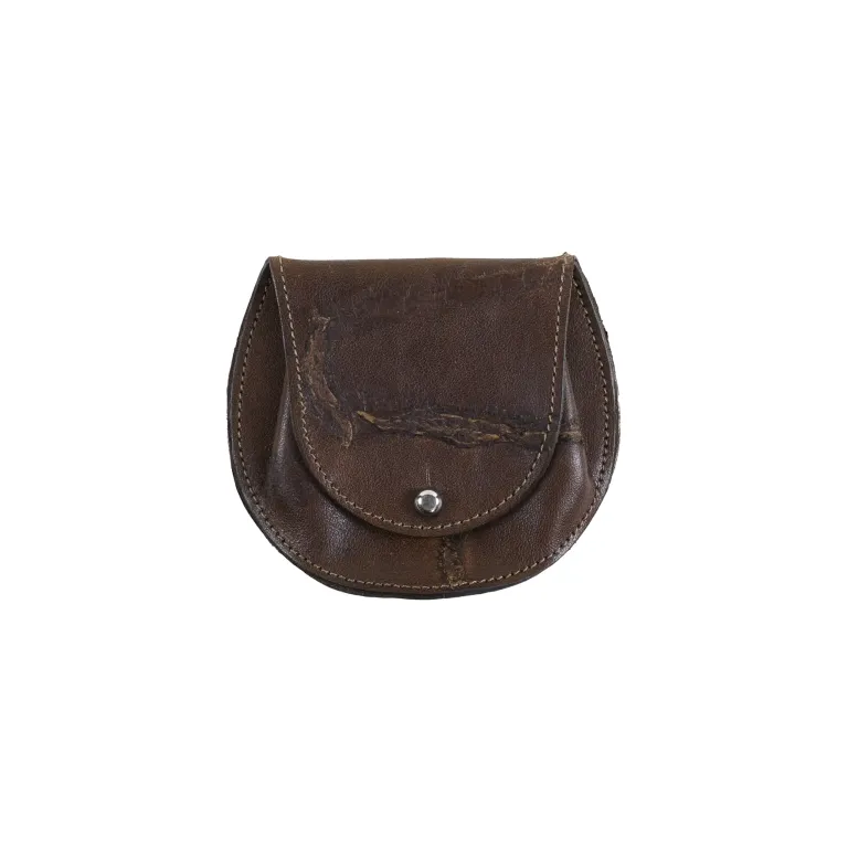 Rugged Leather Pouch in Colonel's Private Stock - front view