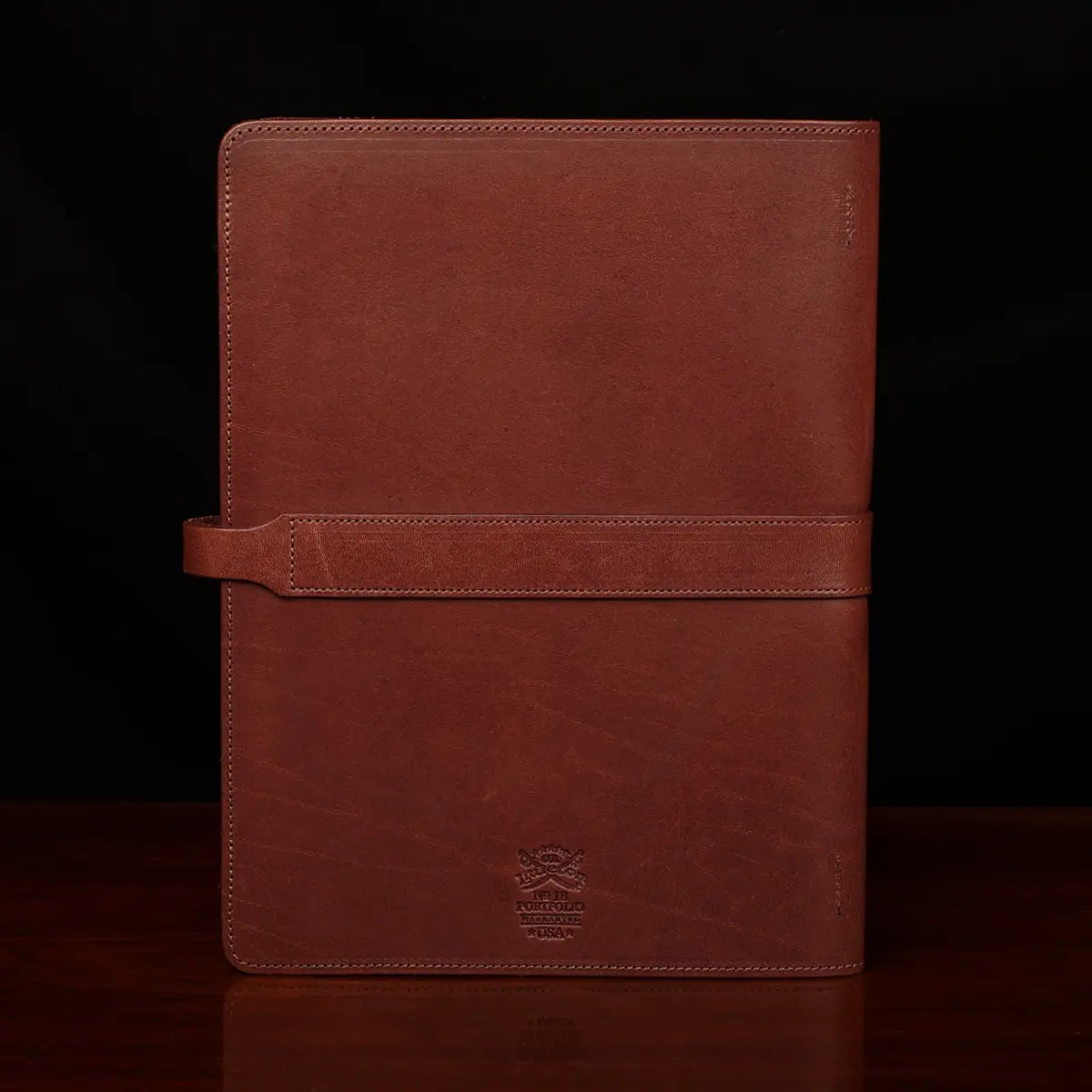 back view of No. 18 Portfolio in American Steerhide