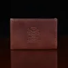 no 33 vintage brown wallet showing the back side