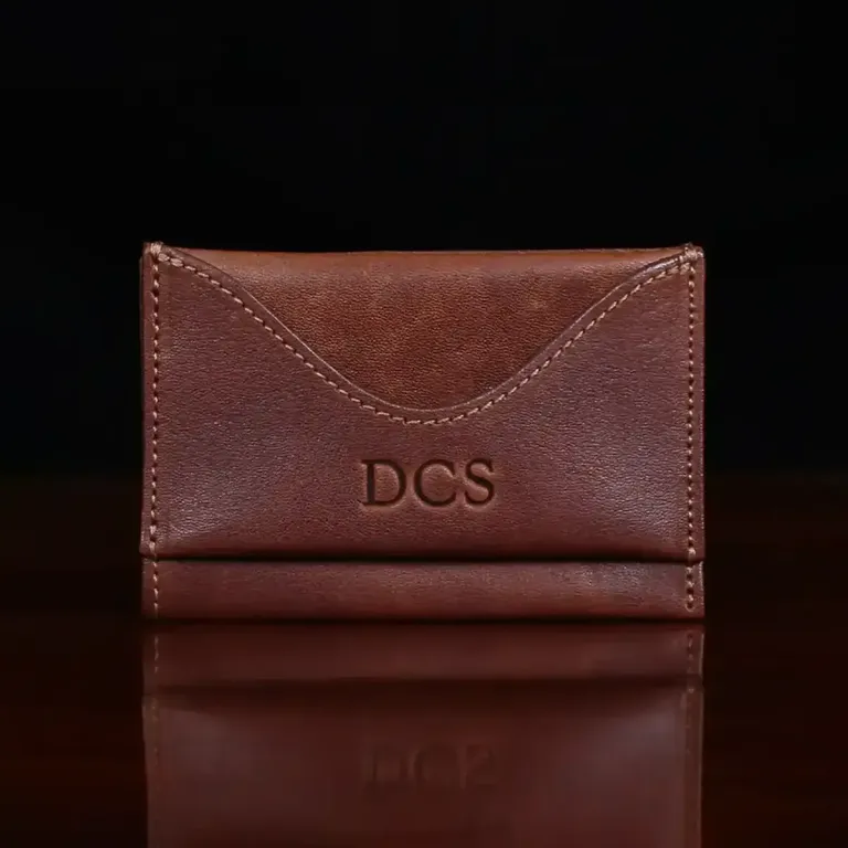no 33 vintage brown wallet showing the front side