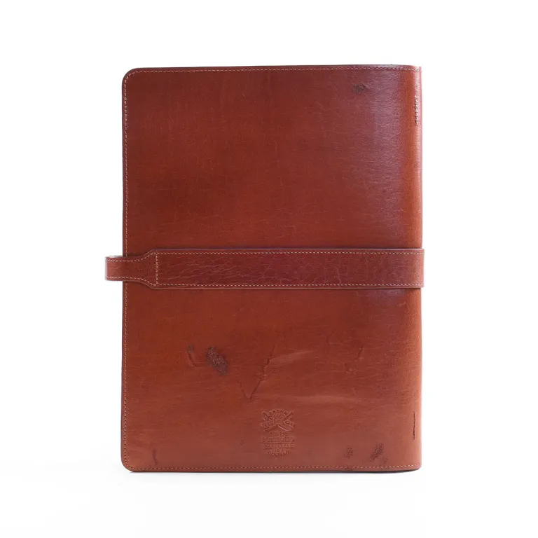 No. 18 Leather Portfolio in Colonel's Private Stock - back view
