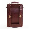 Branded leather dispatch bag in Colonel's Private Stock