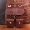 Branded leather dispatch bag in Colonel's Private Stock