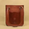 Leather Steeplechase tote - colonel's private stock - front view