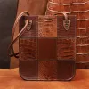 Leather Steeplechase tote - colonel's private stock - front view