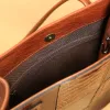 Leather Steeplechase tote - colonel's private stock - front view