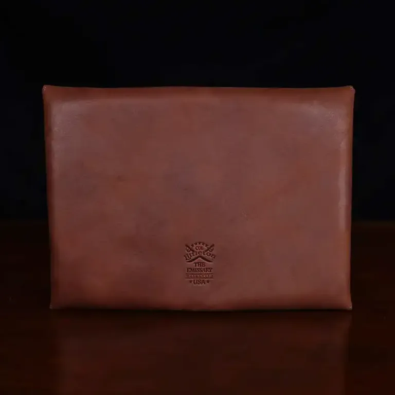 emissary envelope in vintage brown showing the back side