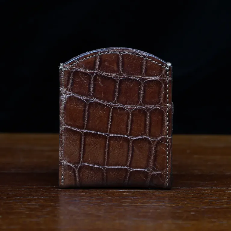 american alligator front pocket wallet - id 003 - back side