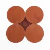 leather table centerpiece in American buffalo top view