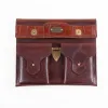 leather conceal carry pouch made of rugged tobacco buffalo leather