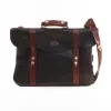 front of the american steerhide and american alligator document bag with strap