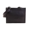 Branded Wayfarer Tote in black showing the back side